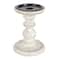 6 Pack: 6" Whitewashed Wood Carved Pillar Candle Holder by Ashland®